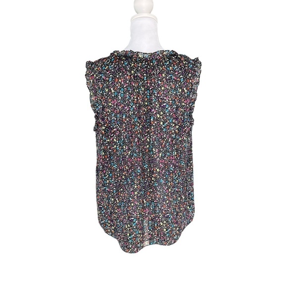 Diane von Furstenberg - Rebekah Splatter-Print Silk Tank Blouse Sz 8 - Picture 4 of 8